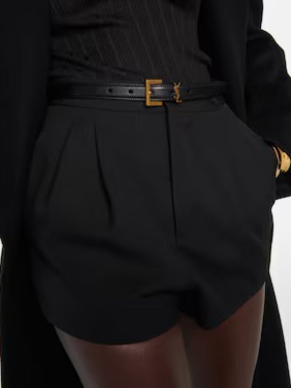 Saint Laurent YSL NARROW MONOGRAM BELT